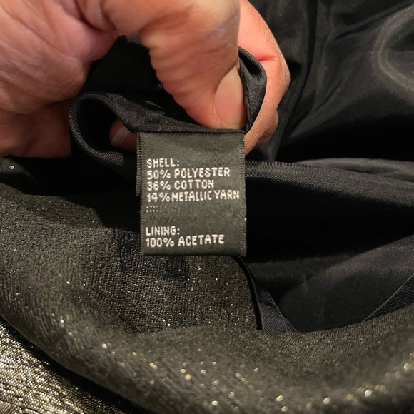 Floor Length Carmen Marc Valvo Skirt with pockets (gold hints of black), size 12 - Picture 8 of 9